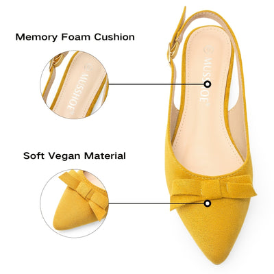 Lize | Flat slingback sandals with bow