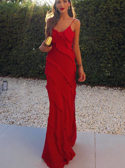 Leila - elegante ruches chique jurk