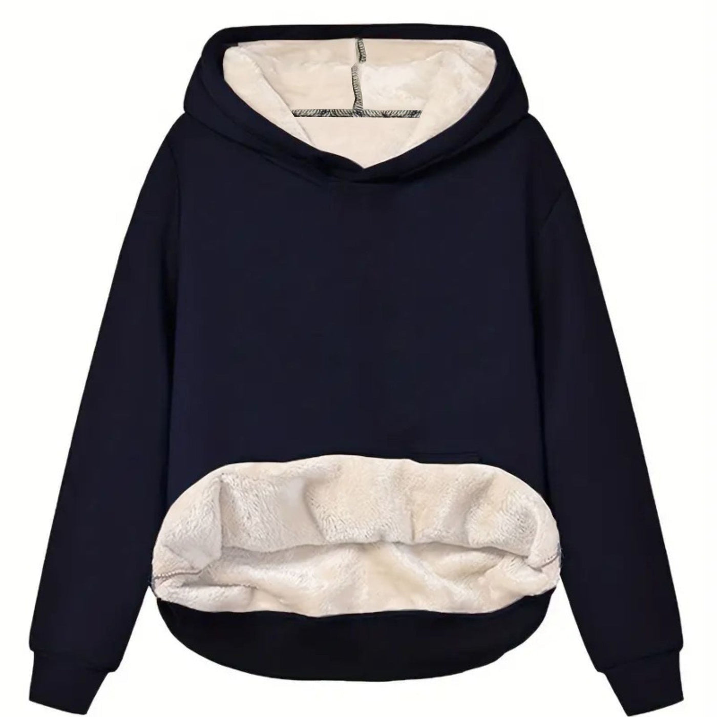 Nina | Effen kleur dames hoodie met fleece voering