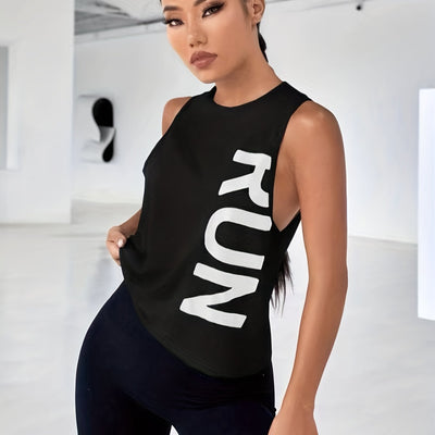 Sara | Casual tanktop met letterprint