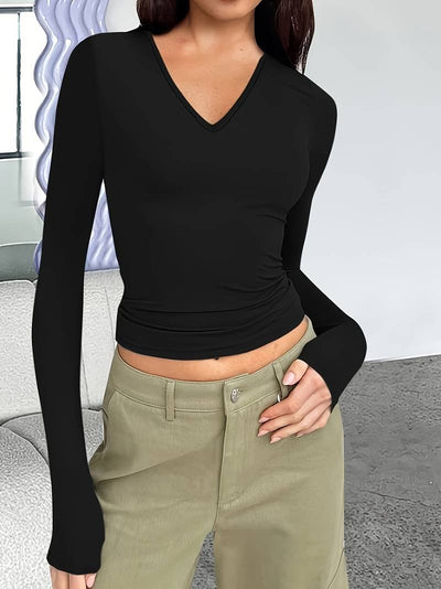 Julia | Long-sleeved top with a V-neck