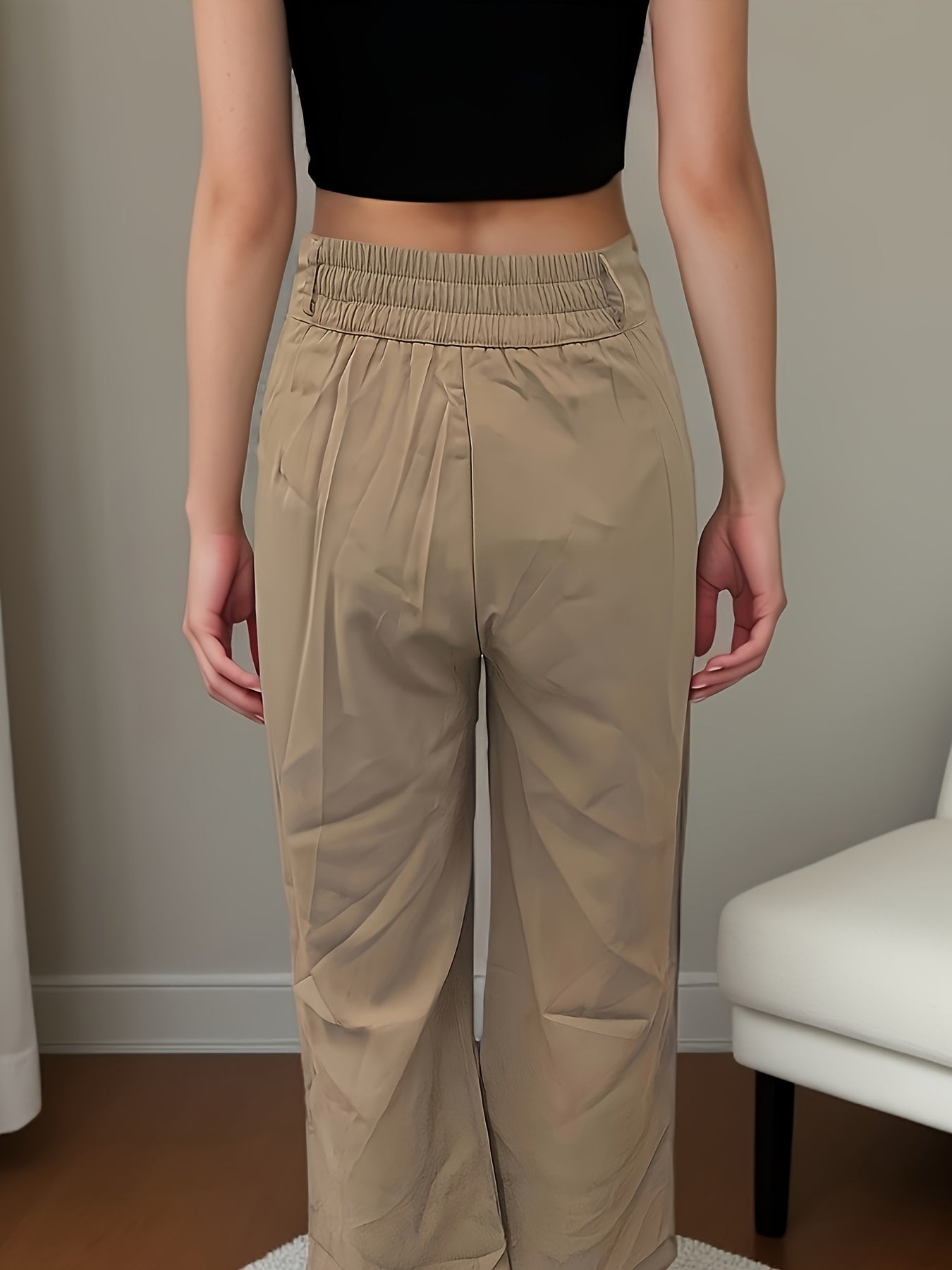 Emma | Casual dames chino broek met rits en rekbare stof