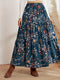Luna | Elegant maxi skirt with floral print
