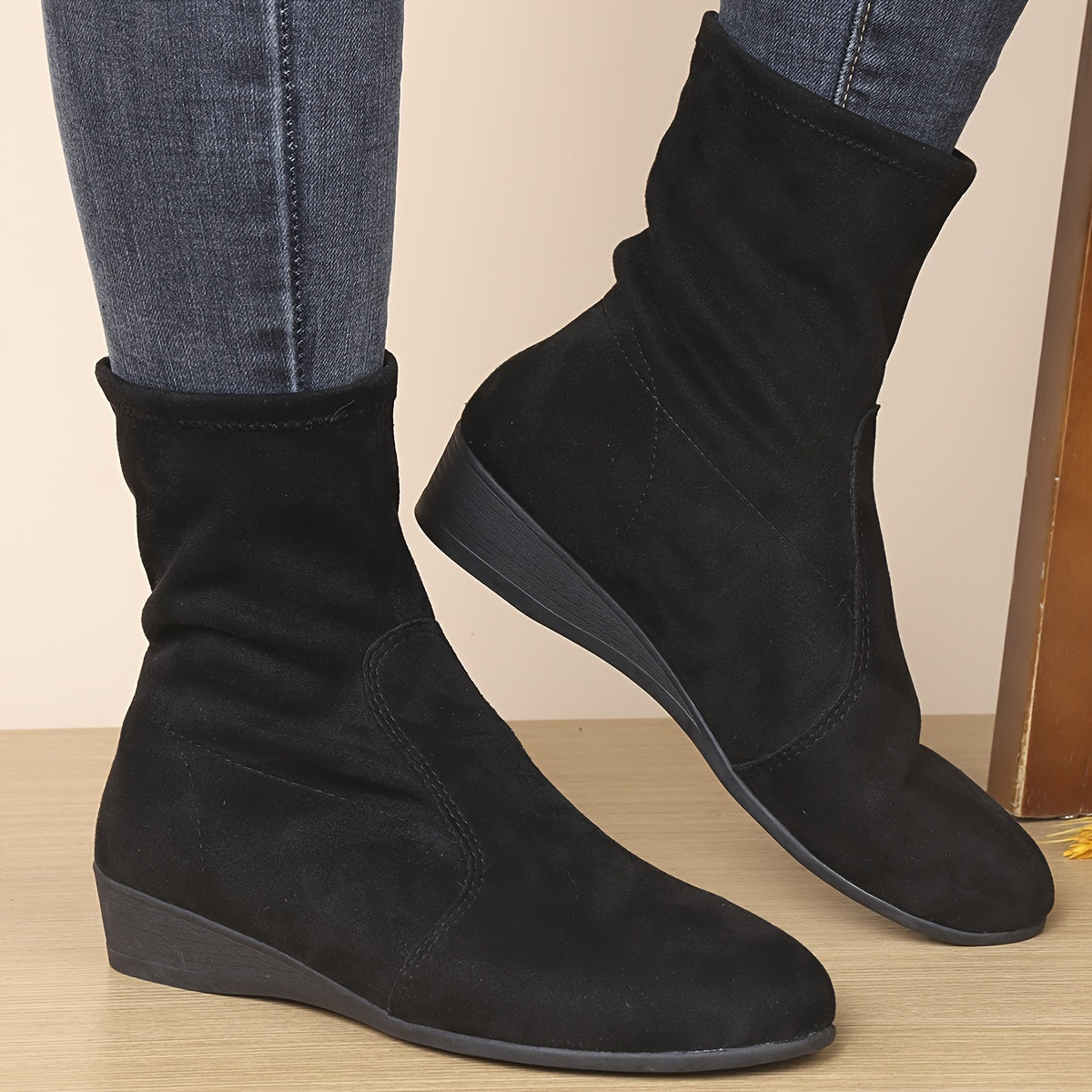 Lize | Black cotton women's boots