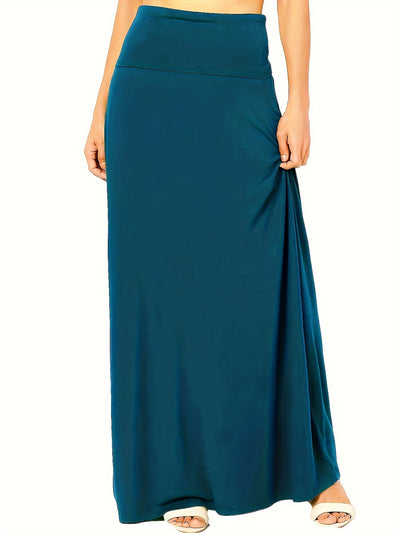 Evelien | Plain maxi skirt with high waist