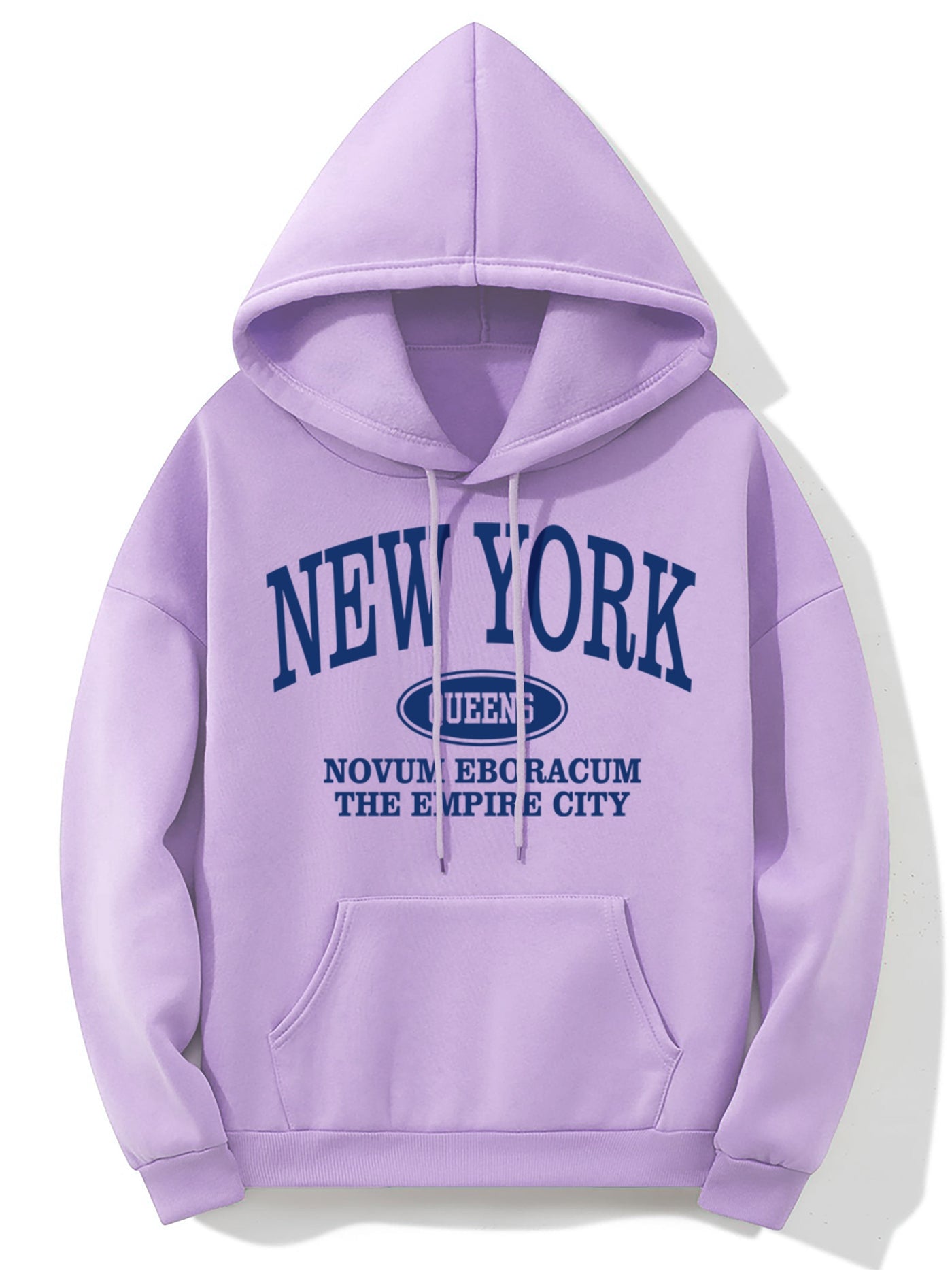 Nina | Hoodie met New Yorkse letterprint en kangoeroezak