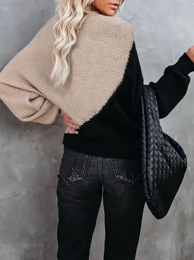 Livia | Two-Tone Knitted Sweater