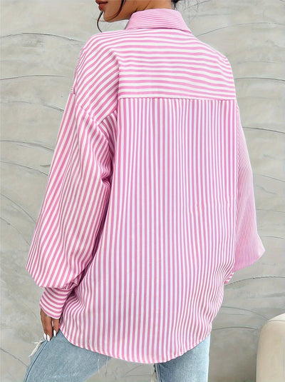 Evelien | Elegant striped women's shirt with buttons