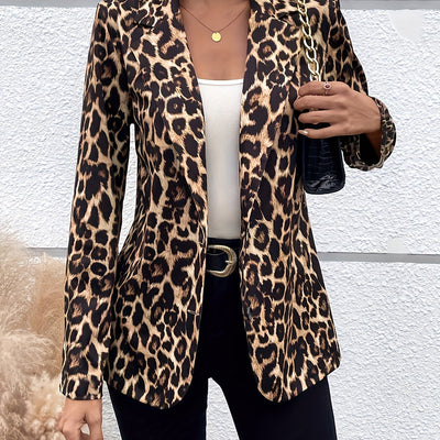 Emma | Leopard print blazer with long sleeves