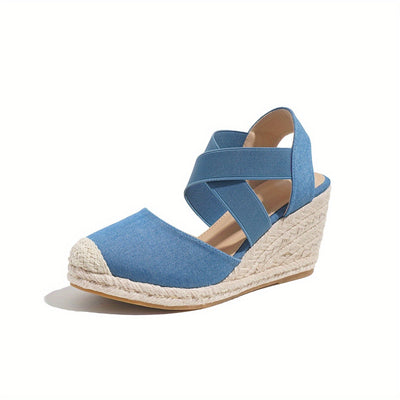 Nina | Dames espadrilles met sleehak
