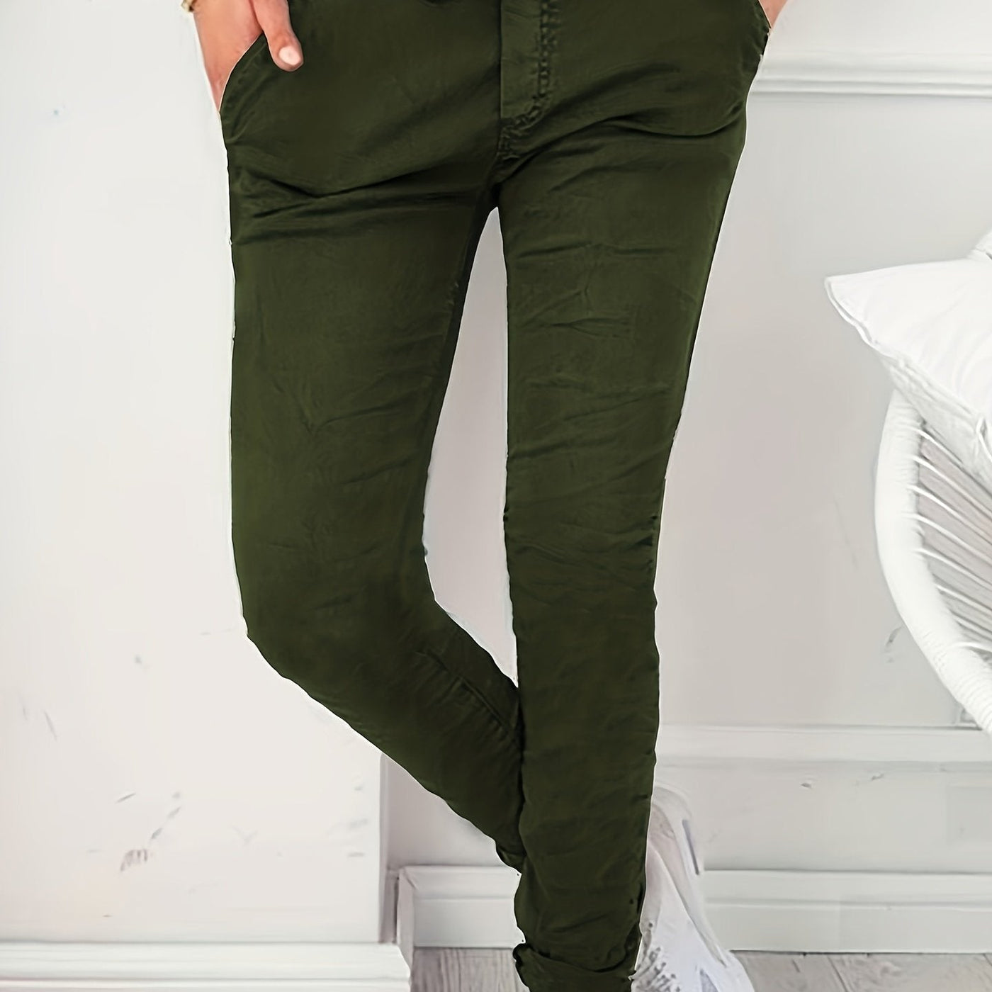 Femke | Casual solid-colored pants with pockets