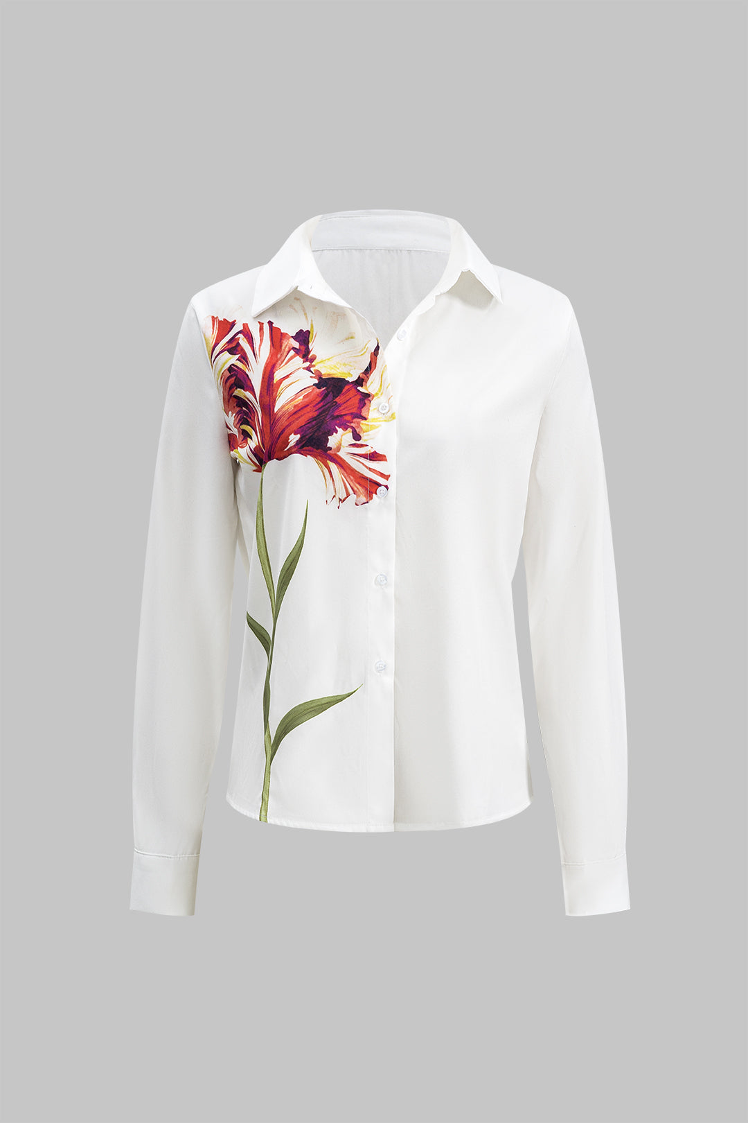 Fiona - Bloemenprint Lange Mouwen Dames Shirt