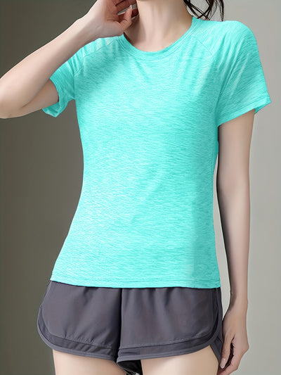 Eva | Quick-drying and stretchy casual running shirt with a round neck and short sleeves