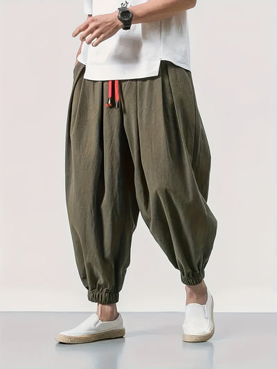 Lucas | Casual wide beach pants with drawstring