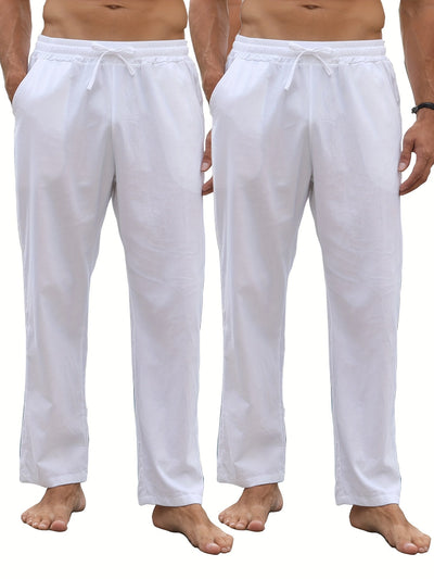 Floris | Set of 2 casual cotton trousers with drawstring