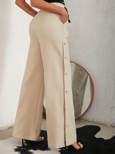 Cathy - Verfijnde Broek met Zijdetail voor Vrouwen