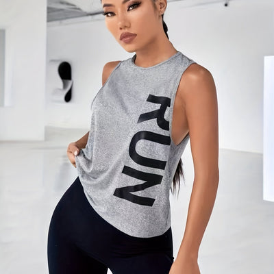 Sara | Casual tanktop met letterprint