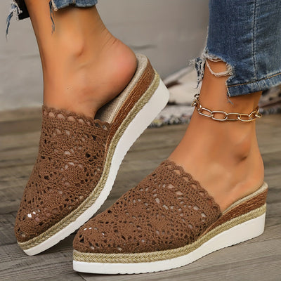 Lotte | Crochet lace sandals with high heels