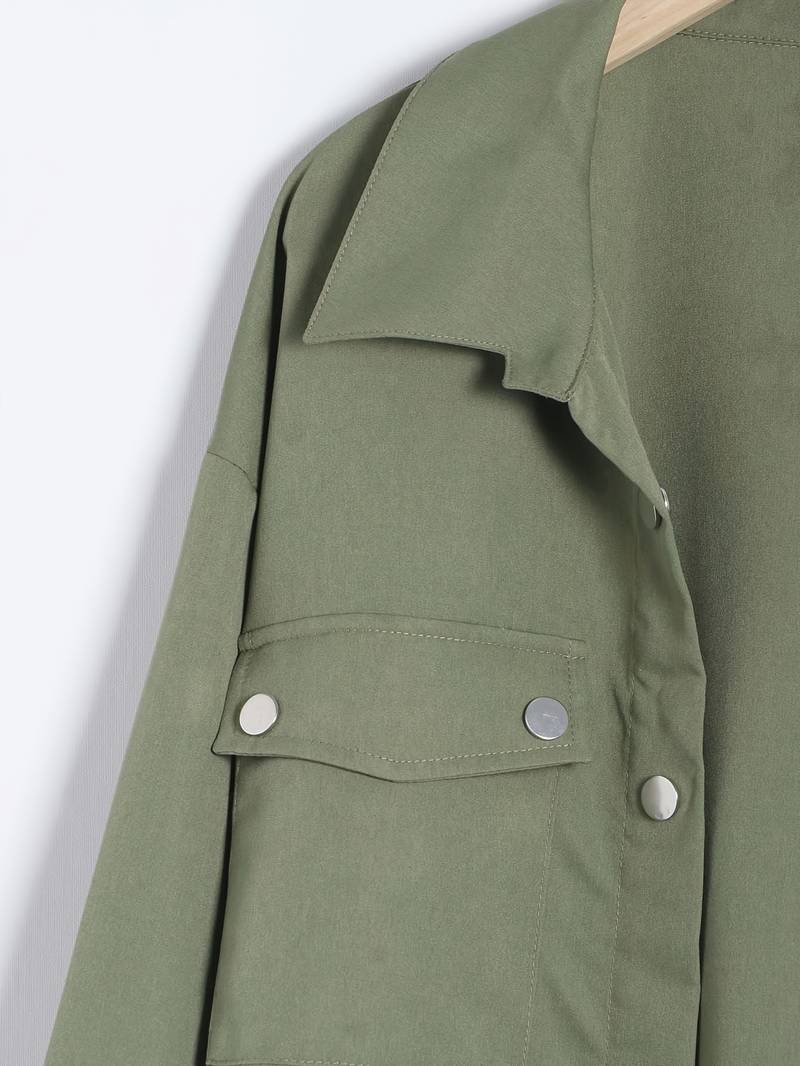 Lisette | Army green loose-fitting blouse