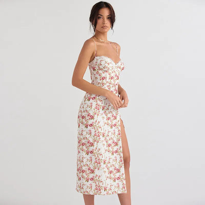 Eloise - Rosebud Floral Midi Sundress 