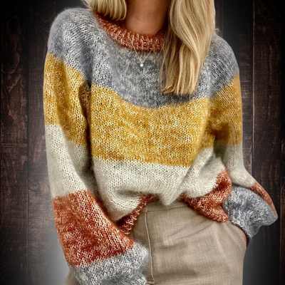 Livia™ | Soft Knitted Sweater with Colorful Accents