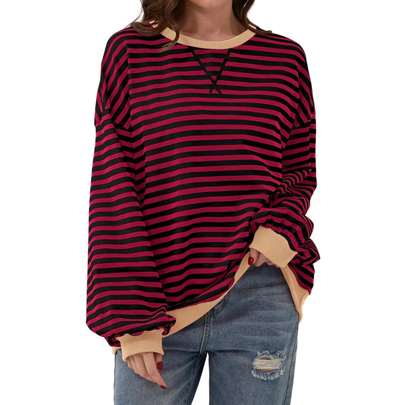 Freya Dames Oversized Trui met Strepen