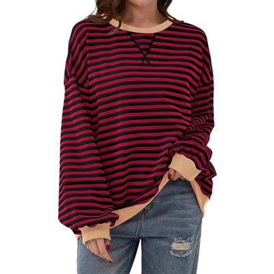 Freya Dames Oversized Trui met Strepen