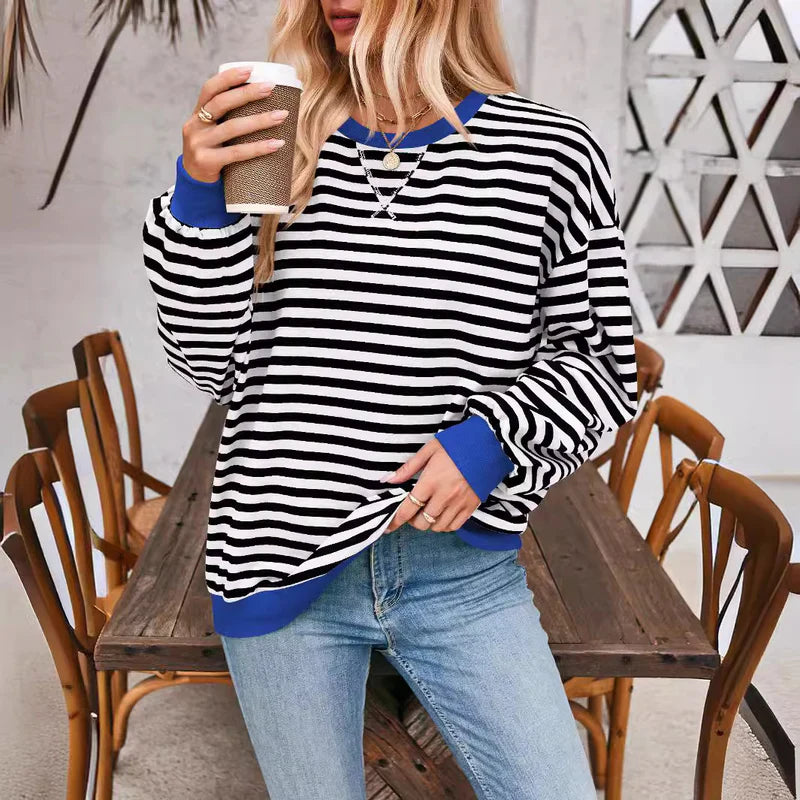 Freya Dames Oversized Trui met Strepen