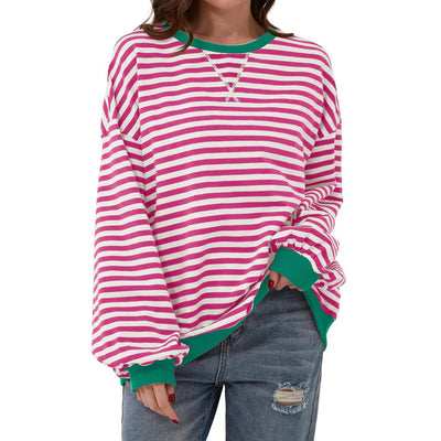 Freya Dames Oversized Trui met Strepen