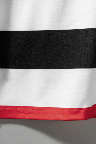 Paris - gestreepte v-hals midi jurk