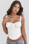 Helisara - White Lace Corset with Romantic Details