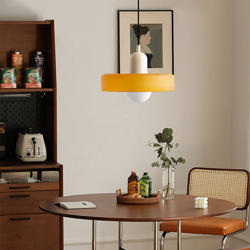 Brieno - Glass Pendant Light with Vertical Stem