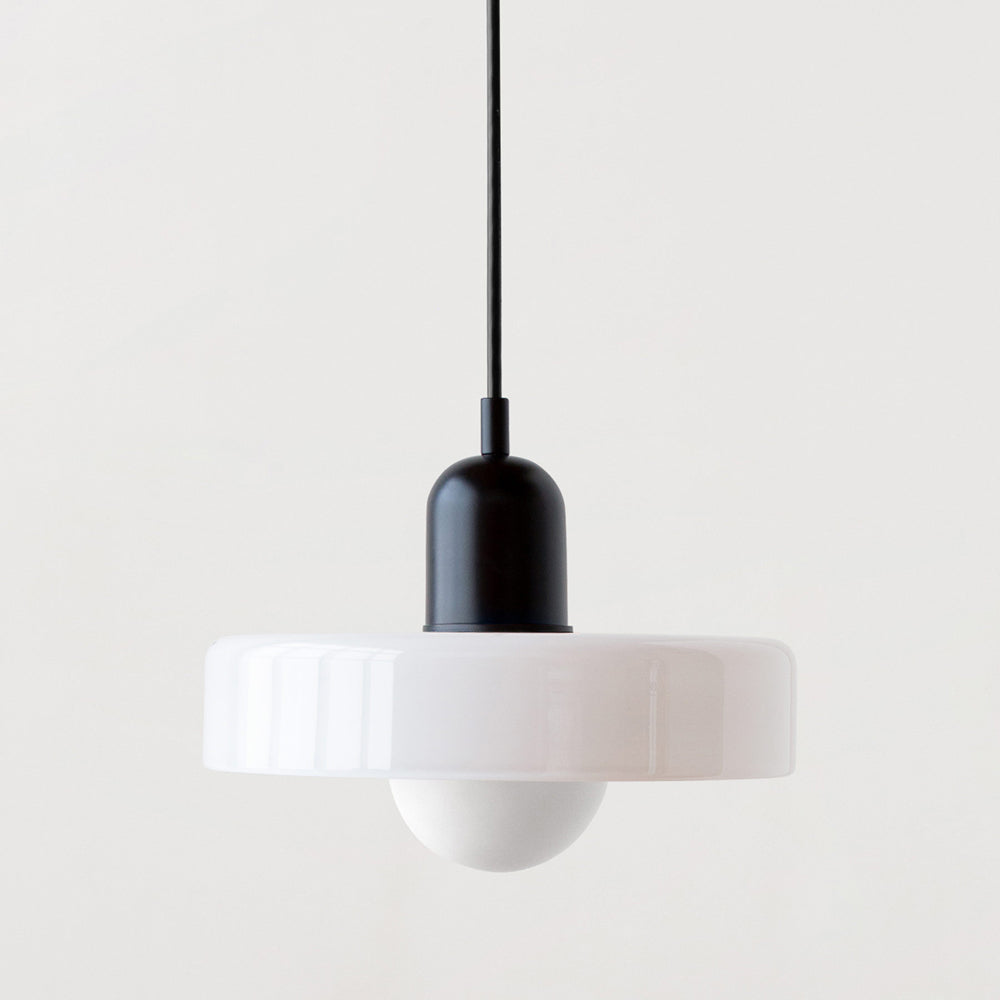 Brieno - Glass Pendant Light with Vertical Stem