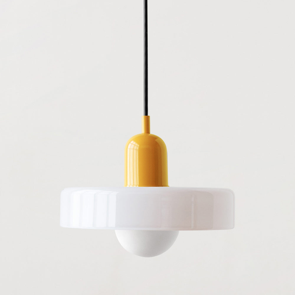 Brieno - Glass Pendant Light with Vertical Stem