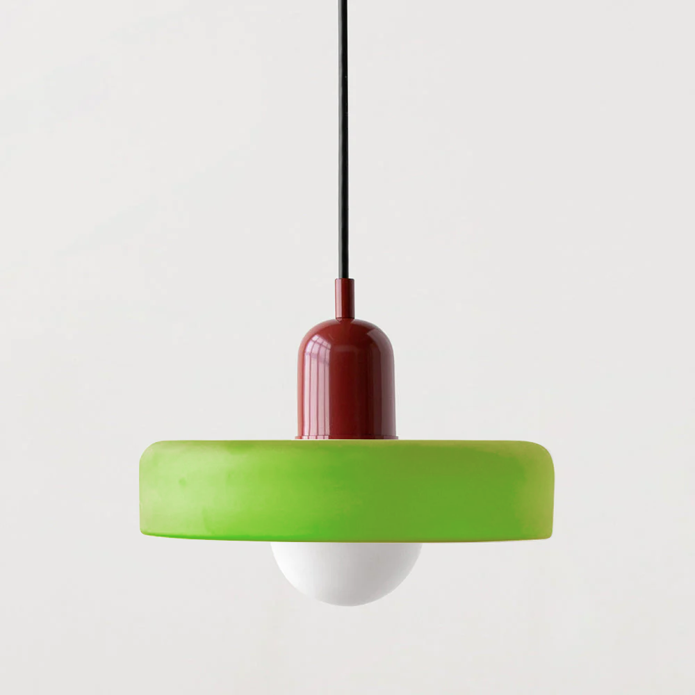 Brieno - Glass Pendant Light with Vertical Stem
