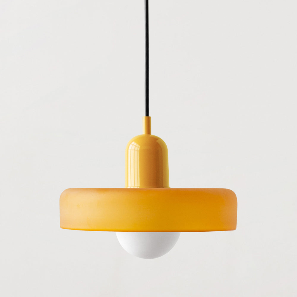 Brieno - Glass Pendant Light with Vertical Stem