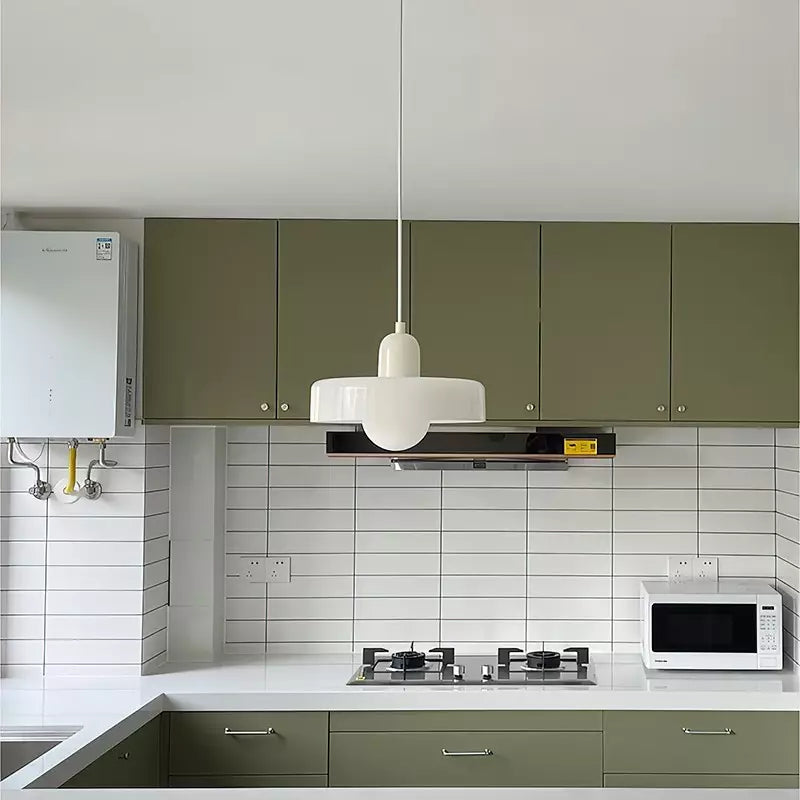Brieno - Glass Pendant Light with Vertical Stem