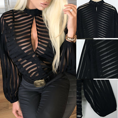 Cosette - Verleidelijke Mesh Blouse