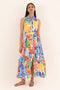 Wiebke - midi-jurk met print, knopen en riem