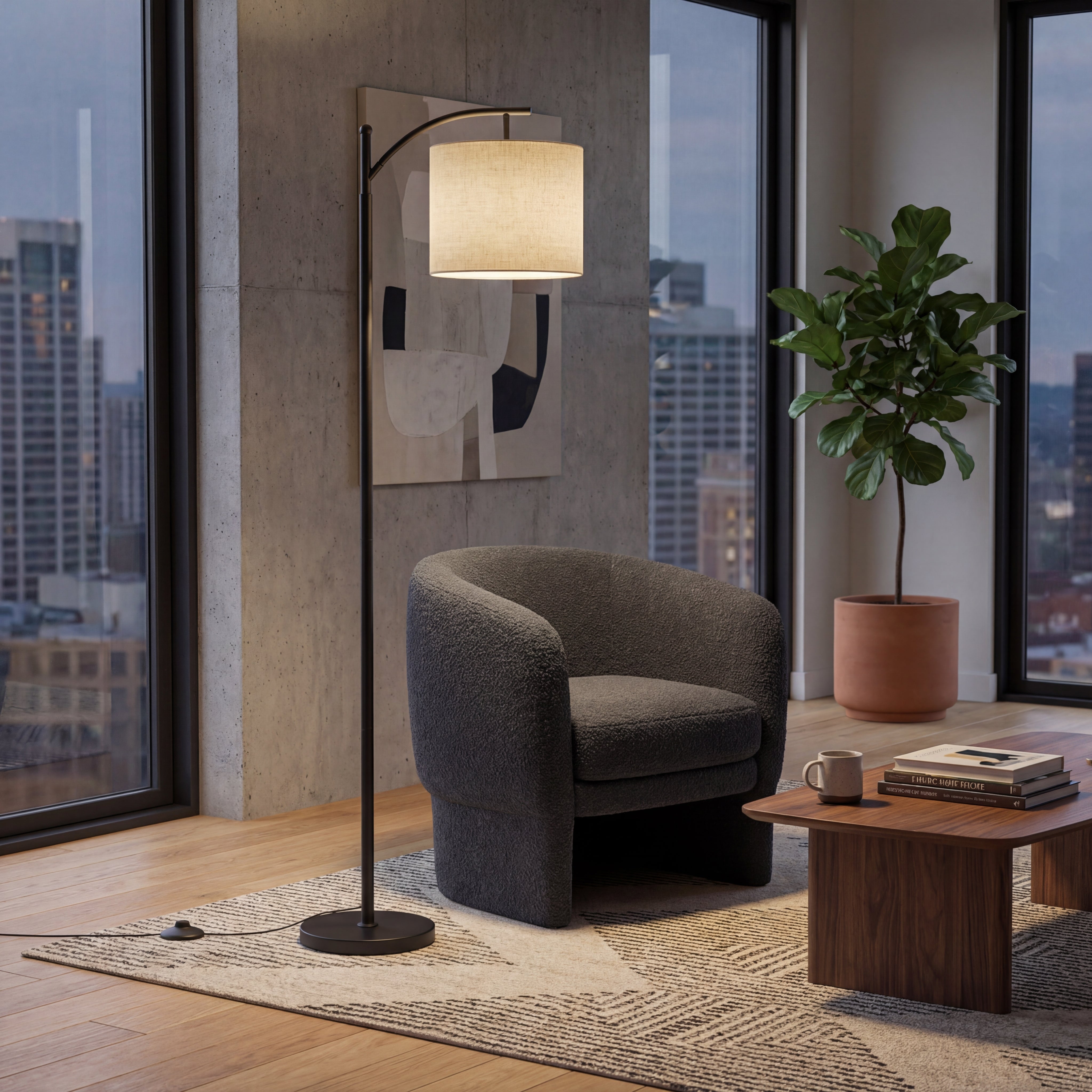Auralis - Smart Bluetooth LED Floor Lamp with Dimmable Ambient Light