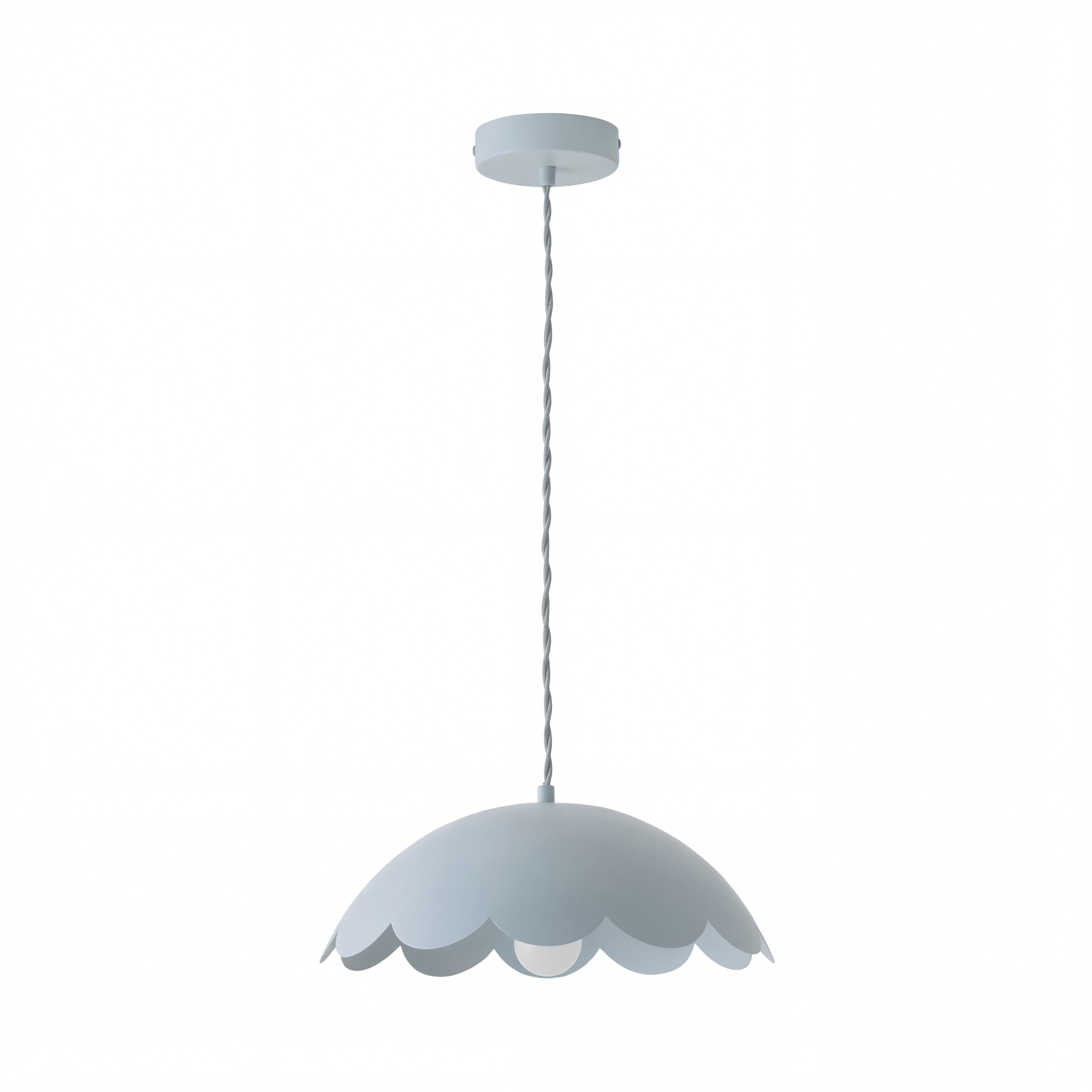 Celestian - Powder Blue Floral Ceiling Pendant Vintage Pastel Light