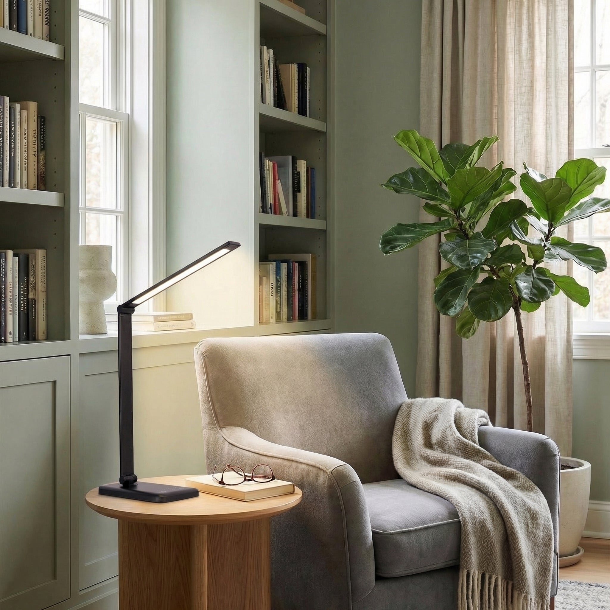 Miora - Adjustable LED Desk Lamp with Wireless Charging