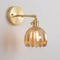 Drowen - Amber Glass Flower Pendant Light with Brass Holder