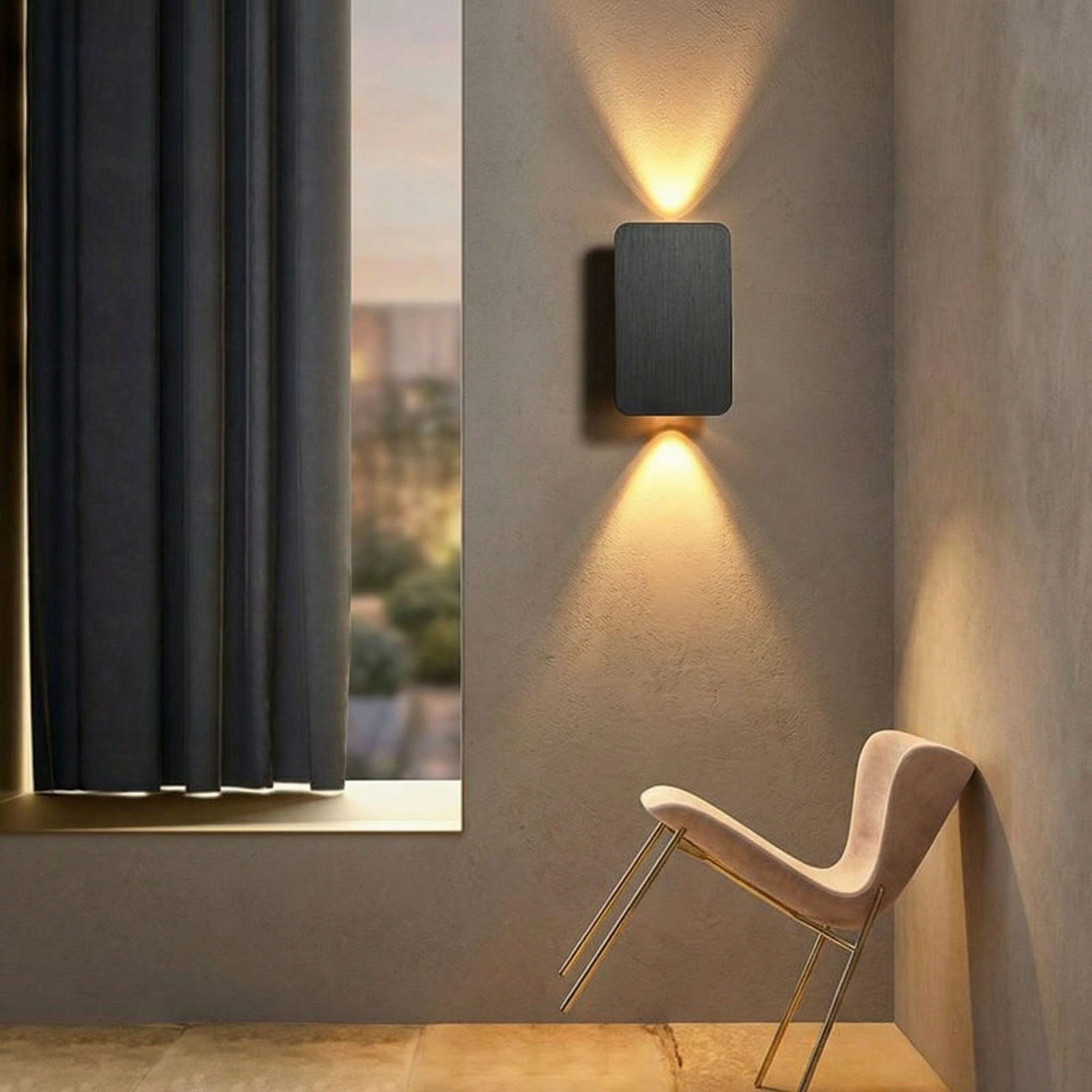 Cireonn - Brushed Aluminium Up Down Wall Lamp