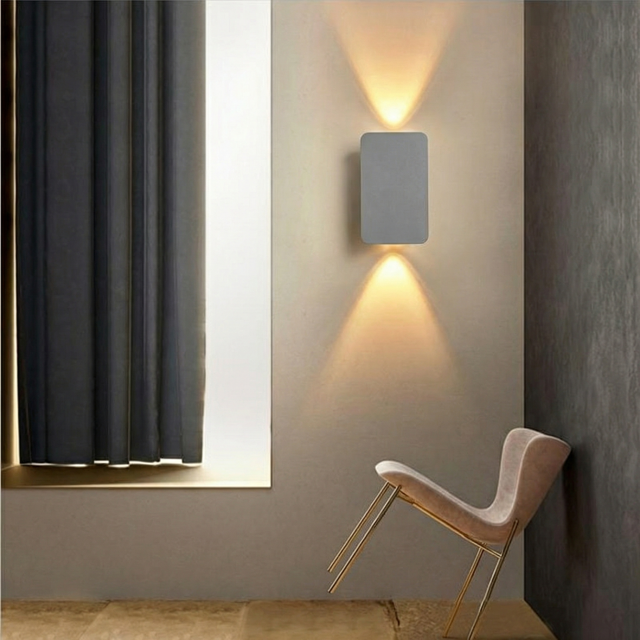 Cireonn - Brushed Aluminium Up Down Wall Lamp