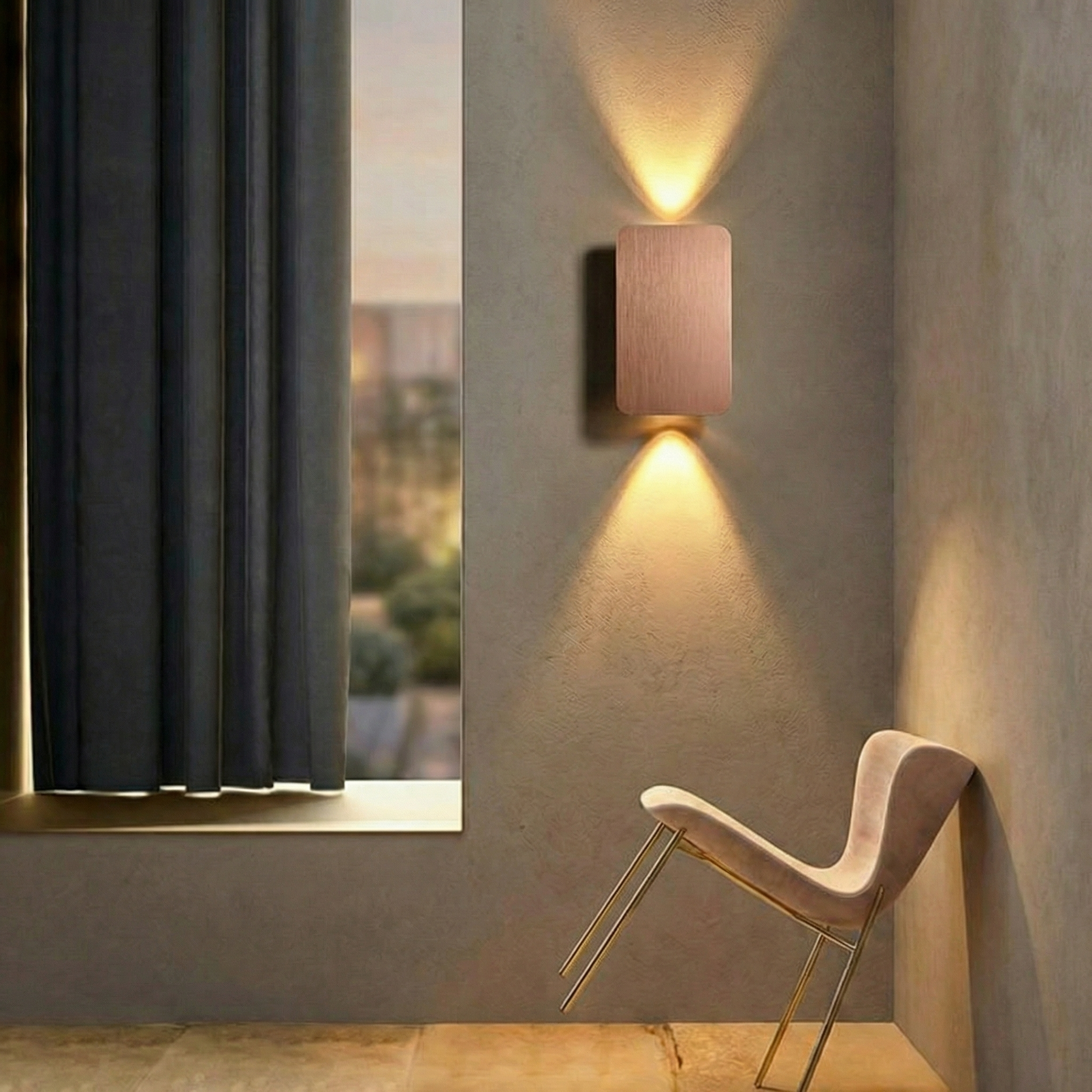 Cireonn - Brushed Aluminium Up Down Wall Lamp