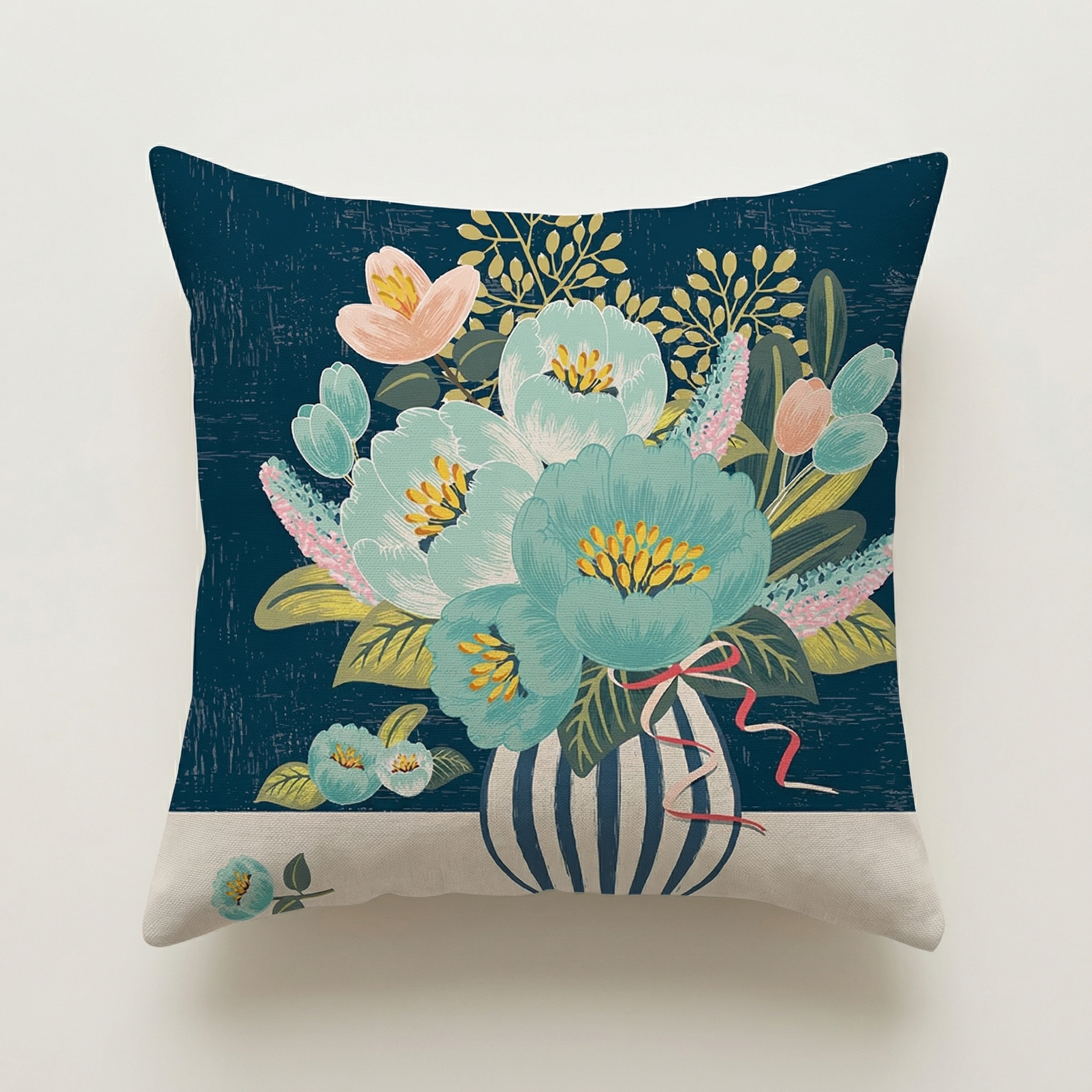 Brien - Artistic Floral Vase Cushion Cover
