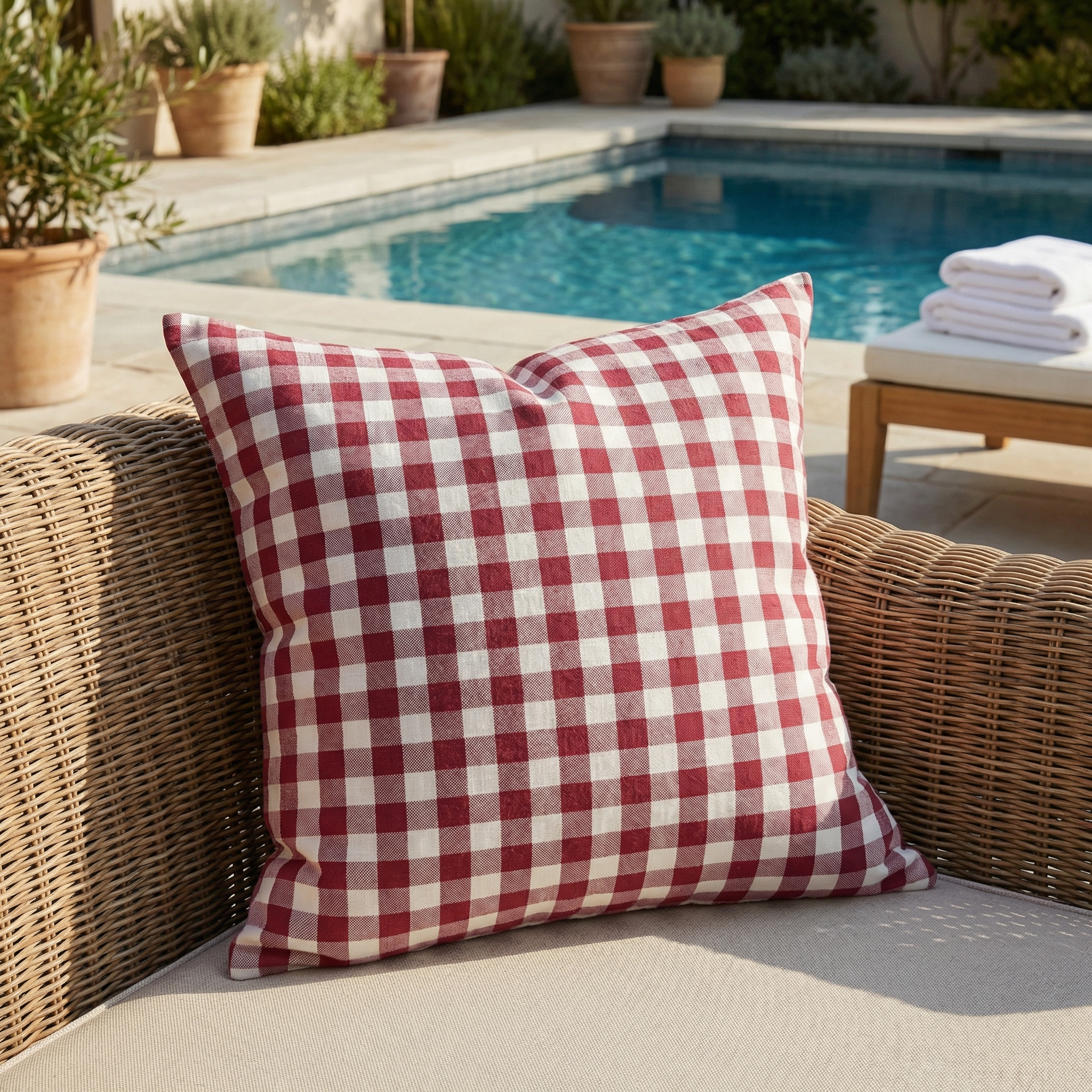 Devara - Checkered Striped Cushion Cover