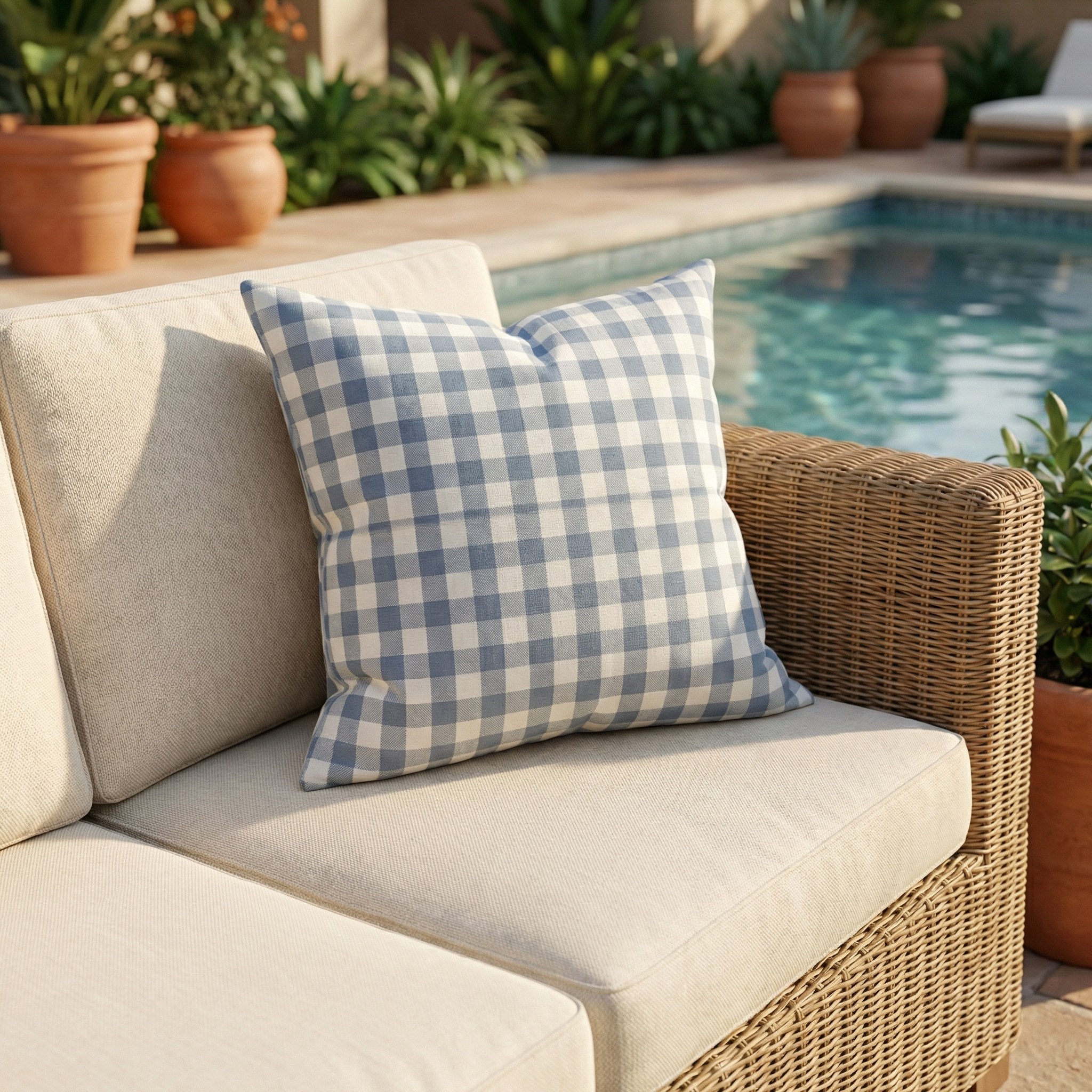 Devara - Checkered Striped Cushion Cover