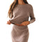 Felicia - Fashionable knitted sweater and skirt set 